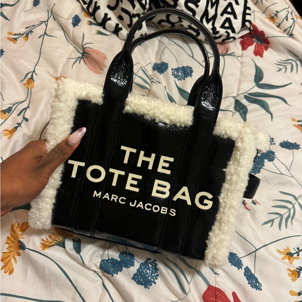 Marc Jacobs Leather Sherpa Tote Bag